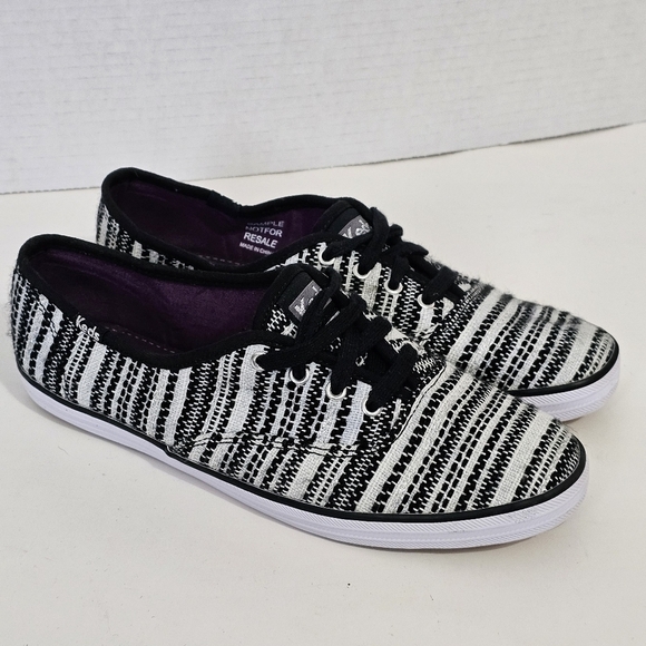 Keds Women's Champion Metallic Woven Stripe Fashion Sneaker - Picture 2 of 9